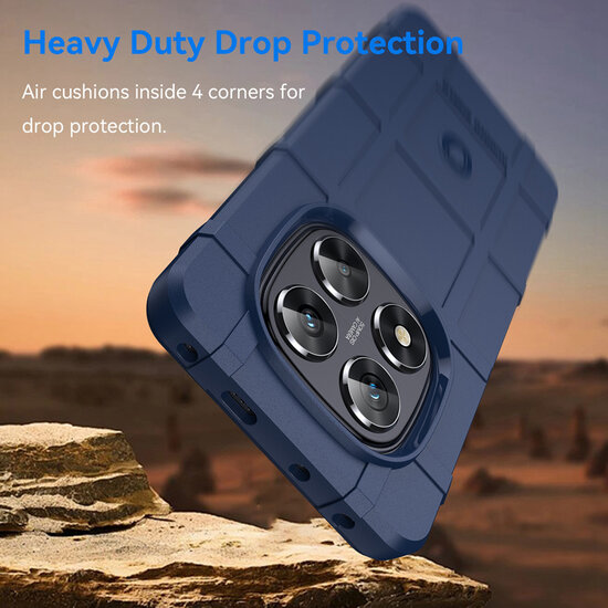 Xiaomi Redmi Note 14 Pro 5G Hoesje - Mobydefend Rugged Shield TPU Backcover - Blauw