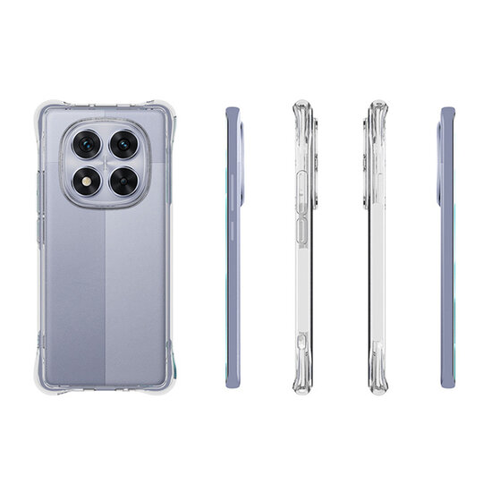 Xiaomi Redmi Note 14 Pro 5G Hoesje - MobyDefend Transparante Shockproof TPU Backcover - Verstevigde Hoeken - Volledig Doorzichtig