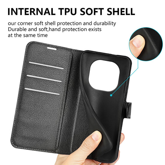 Xiaomi Redmi Note 14 Pro Plus Hoesje - MobyDefend Kunstleren Wallet Book Case (Sluiting Voorkant) - Rood