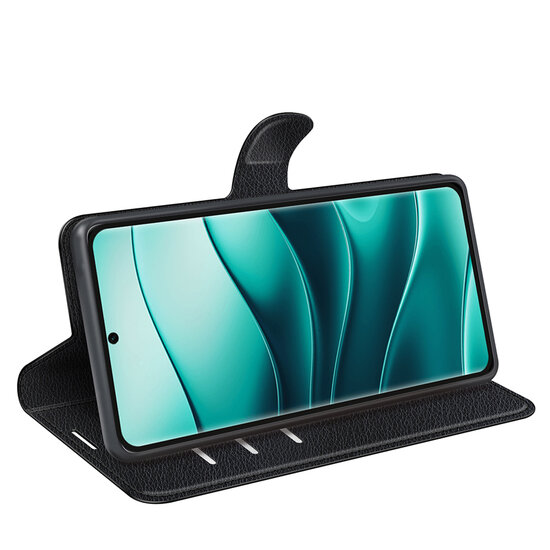 Xiaomi Redmi Note 14 Pro Plus Hoesje - MobyDefend Kunstleren Wallet Book Case (Sluiting Voorkant) - Zwart