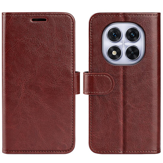 Xiaomi Redmi Note 14 Pro 5G Hoesje - MobyDefend Wallet Book Case (Sluiting Achterkant) - Bruin