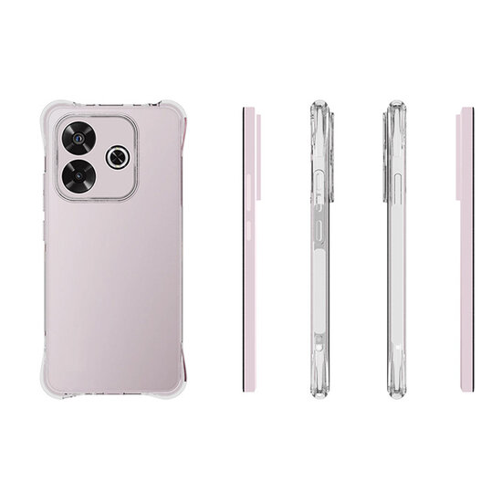 Xiaomi Redmi Note 14 5G Hoesje - MobyDefend Transparante Shockproof TPU Backcover - Verstevigde Hoeken - Volledig Doorzichtig
