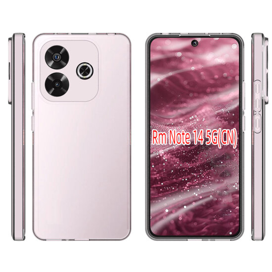 Xiaomi Redmi Note 14 5G Hoesje - MobyDefend Transparante TPU Backcover - Volledig Doorzichtig