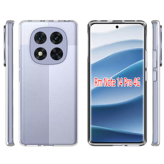 Xiaomi Redmi Note 14 Pro 4G Hoesje - MobyDefend Transparante TPU Backcover - Volledig Doorzichtig