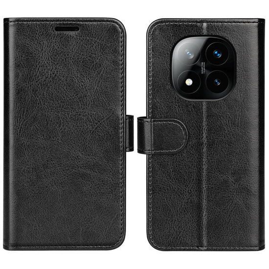 Xiaomi Redmi Note 14 Pro Plus Hoesje - MobyDefend Wallet Book Case (Sluiting Achterkant) - Zwart