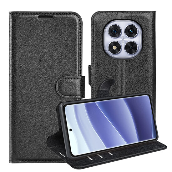Xiaomi Redmi Note 14 Pro 5G Hoesje - MobyDefend Kunstleren Wallet Book Case (Sluiting Voorkant) - Zwart