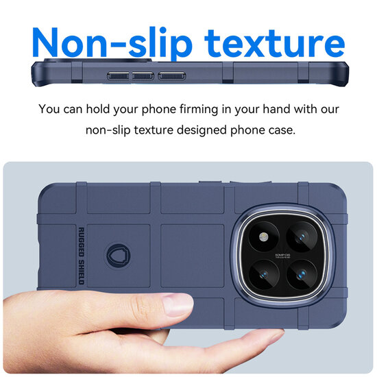 Xiaomi Redmi Note 14 Pro Plus Hoesje - Mobydefend Rugged Shield TPU Backcover - Blauw