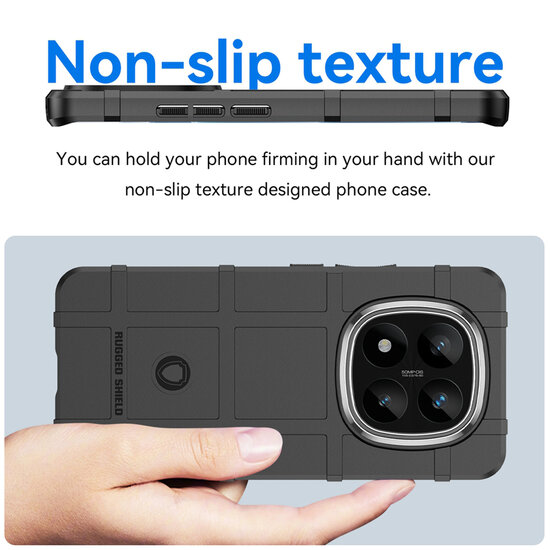 Xiaomi Redmi Note 14 Pro Plus Hoesje - Mobydefend Rugged Shield TPU Backcover - Zwart