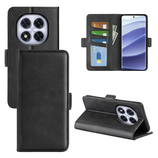Xiaomi Redmi Note 14 Pro 5G Hoesje - MobyDefend Luxe Wallet Book Case (Sluiting Zijkant) - Zwart