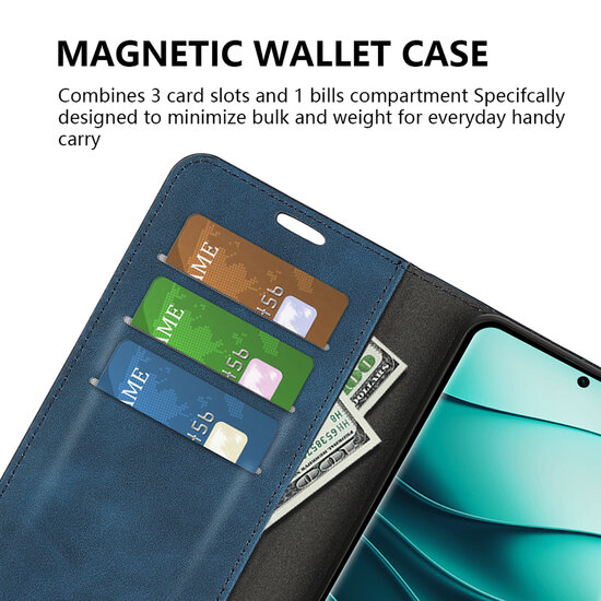 Xiaomi Redmi Note 14 Pro Plus Hoesje - MobyDefend Luxe Wallet Bookcase (Magnetische Sluiting) - Roze