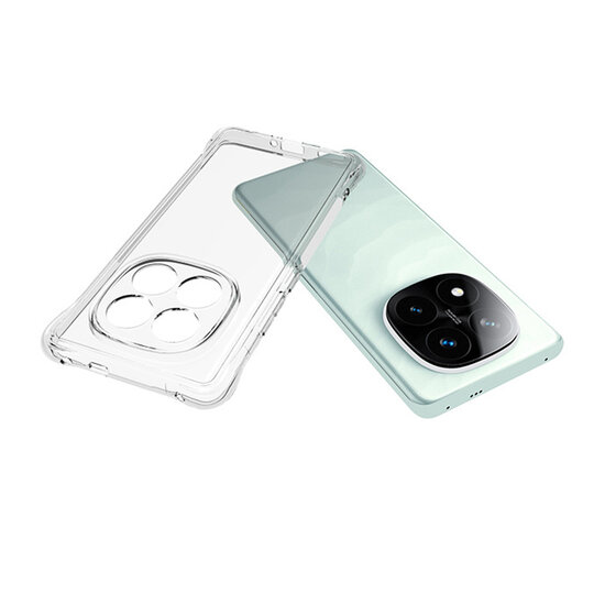 Xiaomi Redmi Note 14 Pro Plus Hoesje - MobyDefend Transparante Shockproof TPU Backcover - Verstevigde Hoeken - Volledig Doorzichtig