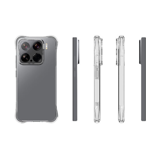 Xiaomi 15 Hoesje - MobyDefend Transparante Shockproof TPU Backcover - Verstevigde Hoeken - Volledig Doorzichtig