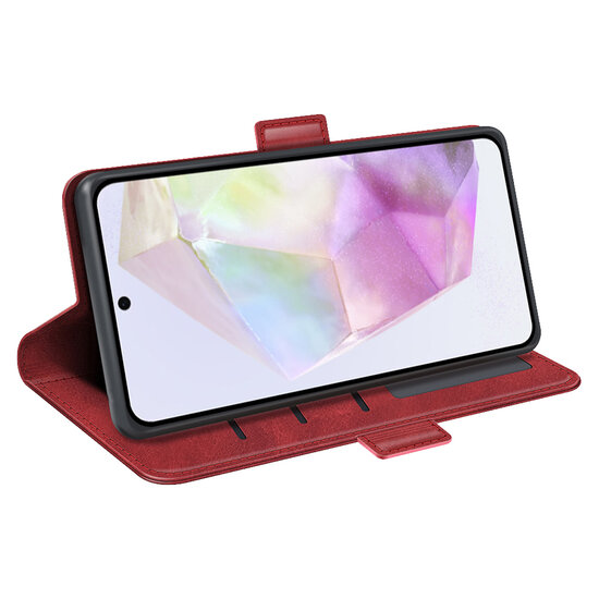 Samsung Galaxy A36 / Galaxy A56 Hoesje - MobyDefend Luxe Wallet Book Case (Sluiting Zijkant) - Rood