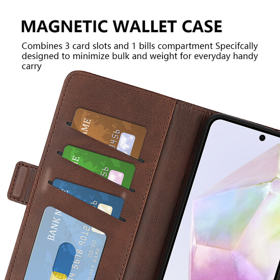 Samsung Galaxy A36 / Galaxy A56 Hoesje - MobyDefend Luxe Wallet Book Case (Sluiting Zijkant) - Blauw