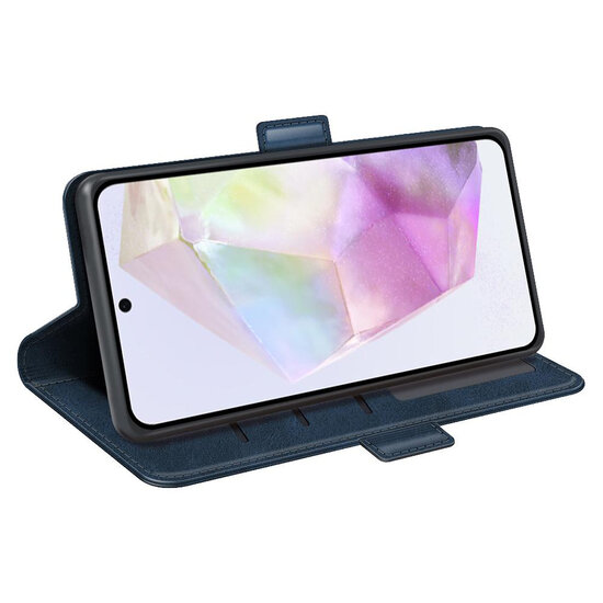 Samsung Galaxy A36 / Galaxy A56 Hoesje - MobyDefend Luxe Wallet Book Case (Sluiting Zijkant) - Blauw