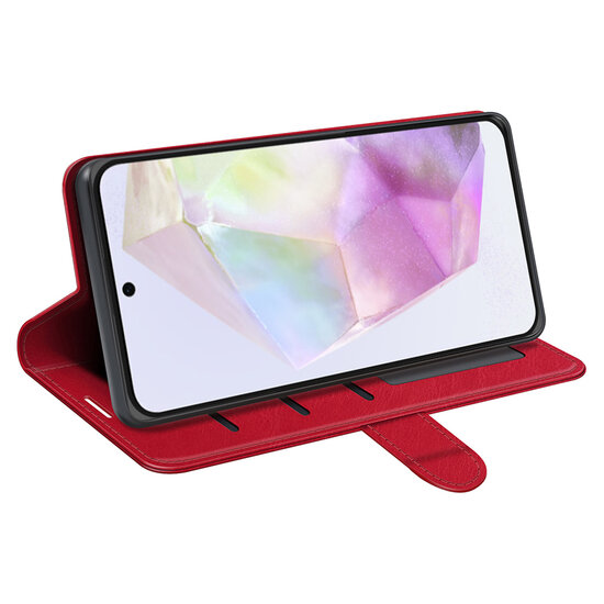 Samsung Galaxy A36 / Galaxy A56 Hoesje - MobyDefend Wallet Book Case (Sluiting Achterkant) - Rood