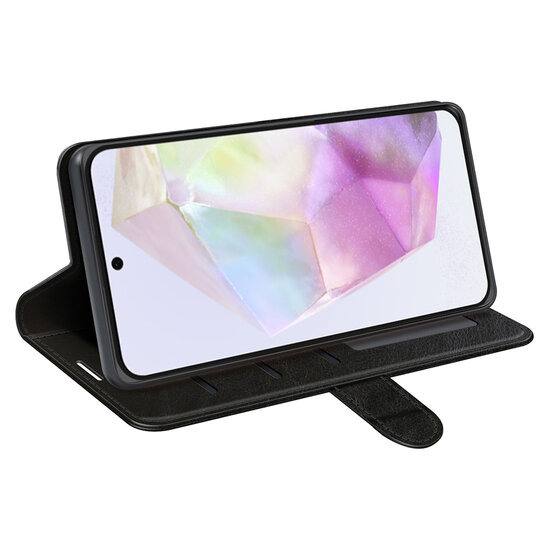 Samsung Galaxy A36 / Galaxy A56 Hoesje - MobyDefend Wallet Book Case (Sluiting Achterkant) - Zwart
