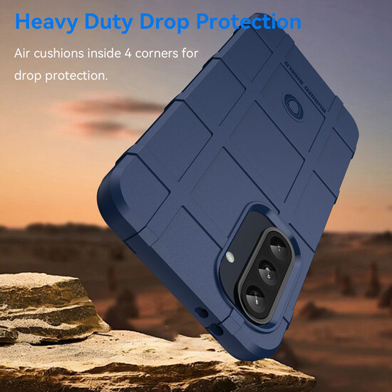 Samsung Galaxy A36 / Galaxy A56 Hoesje - Mobydefend Rugged Shield TPU Backcover - Blauw