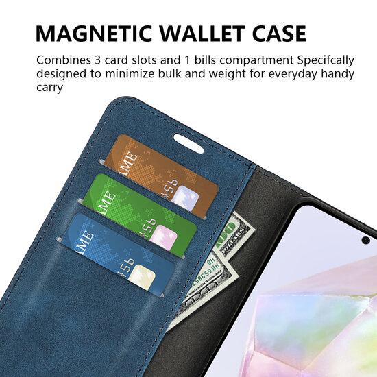 Samsung Galaxy A36 / Galaxy A56 Hoesje - MobyDefend Luxe Wallet Bookcase (Magnetische Sluiting) - Roze