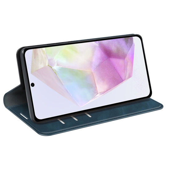 Samsung Galaxy A36 / Galaxy A56 Hoesje - MobyDefend Luxe Wallet Bookcase (Magnetische Sluiting) - Blauw