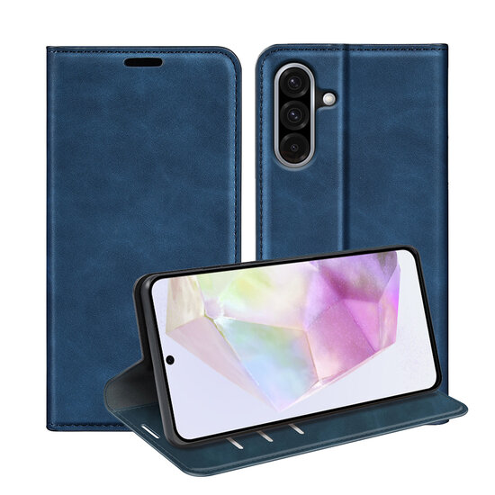 Samsung Galaxy A36 / Galaxy A56 Hoesje - MobyDefend Luxe Wallet Bookcase (Magnetische Sluiting) - Blauw