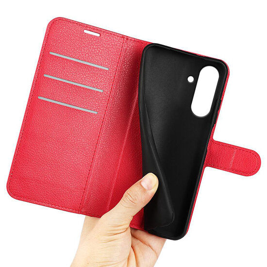 Samsung Galaxy A36 / Galaxy A56 Hoesje - MobyDefend Kunstleren Wallet Book Case (Sluiting Voorkant) - Rood