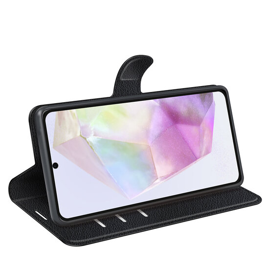 Samsung Galaxy A36 / Galaxy A56 Hoesje - MobyDefend Kunstleren Wallet Book Case (Sluiting Voorkant) - Zwart