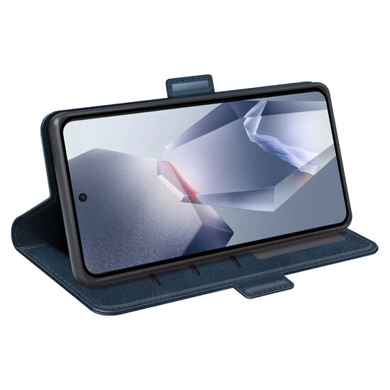 OnePlus 13R Hoesje - MobyDefend Luxe Wallet Book Case (Sluiting Zijkant) - Blauw
