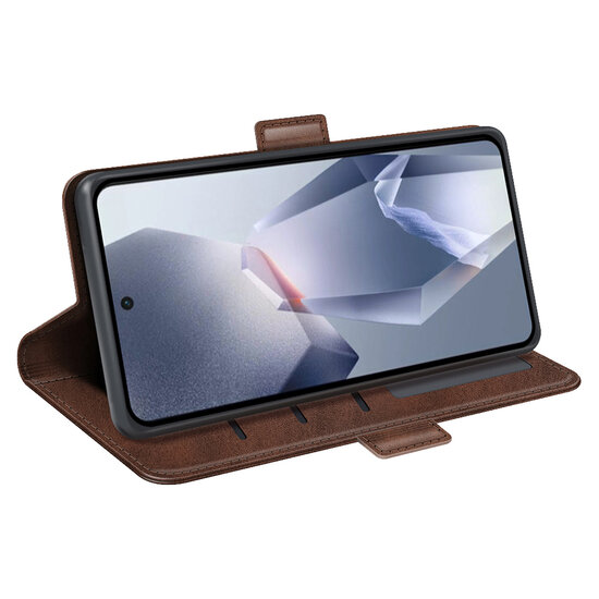 OnePlus 13R Hoesje - MobyDefend Luxe Wallet Book Case (Sluiting Zijkant) - Bruin