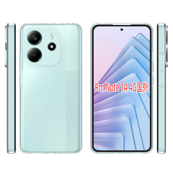 Xiaomi Redmi Note 14 4G Hoesje - MobyDefend Transparante TPU Backcover - Volledig Doorzichtig