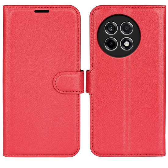 OnePlus 13R Hoesje - MobyDefend Kunstleren Wallet Book Case (Sluiting Voorkant) - Rood
