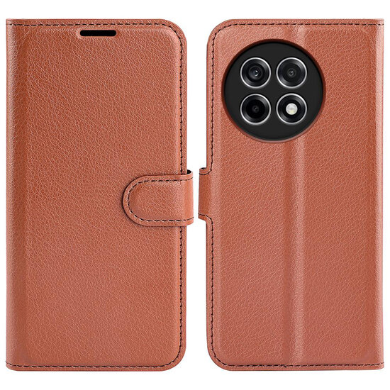 OnePlus 13R Hoesje - MobyDefend Kunstleren Wallet Book Case (Sluiting Voorkant) - Bruin