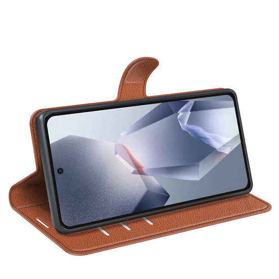OnePlus 13R Hoesje - MobyDefend Kunstleren Wallet Book Case (Sluiting Voorkant) - Bruin