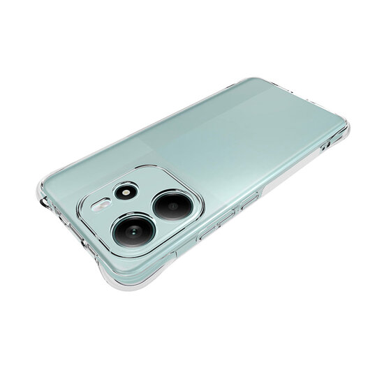 Xiaomi Redmi Note 14 4G Hoesje - MobyDefend Transparante Shockproof TPU Backcover - Verstevigde Hoeken - Volledig Doorzichtig