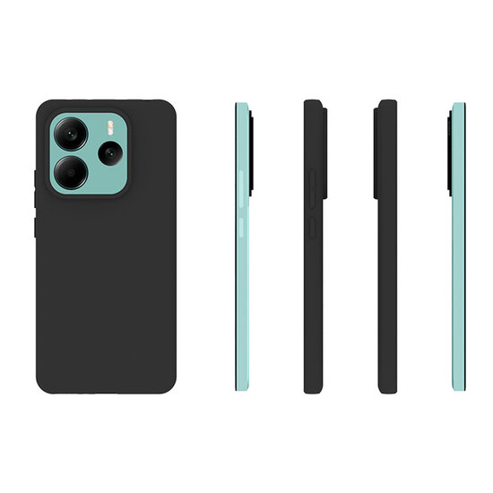 Xiaomi Redmi Note 14 5G Hoesje - MobyDefend TPU Backcover - Mat Zwart