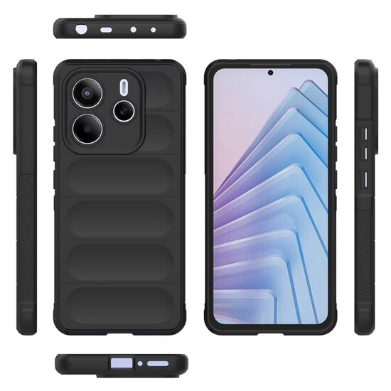 Xiaomi Redmi Note 14 5G Hoesje - MobyDefend TPU Gripcase - Paars