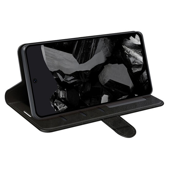 Google Pixel 9 Pro XL Hoesje - MobyDefend Wallet Book Case (Sluiting Achterkant) - Zwart