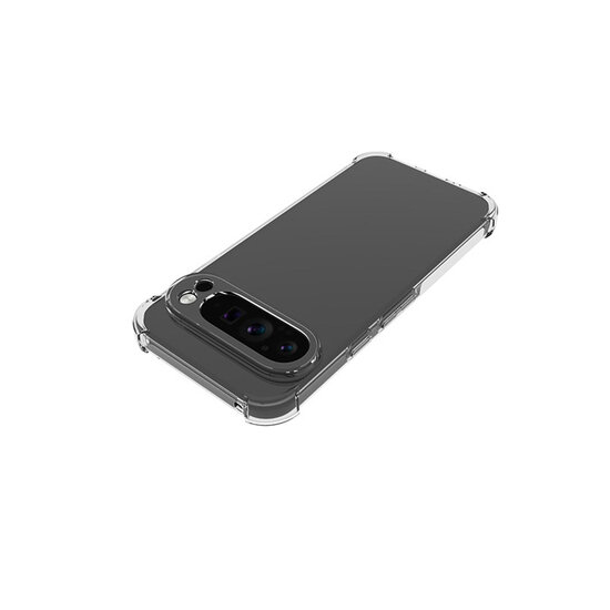Google Pixel 9 Pro XL Hoesje - MobyDefend Transparante Shockproof TPU Backcover - Verstevigde Hoeken - Volledig Doorzichtig