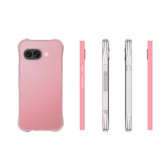 Google Pixel 9a Hoesje - MobyDefend Transparante Shockproof TPU Backcover - Verstevigde Hoeken - Volledig Doorzichtig