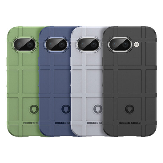 Google Pixel 9a Hoesje - Mobydefend Rugged Shield TPU Backcover - Groen