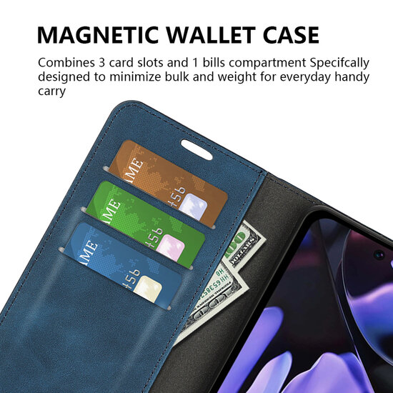 Google Pixel 9a Hoesje - MobyDefend Luxe Wallet Bookcase (Magnetische Sluiting) - Roze