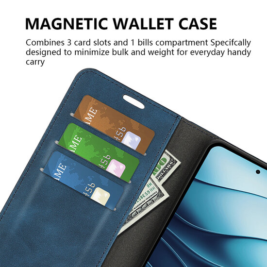 Xiaomi Redmi Note 14 4G Hoesje - MobyDefend Luxe Wallet Bookcase (Magnetische Sluiting) - Roze
