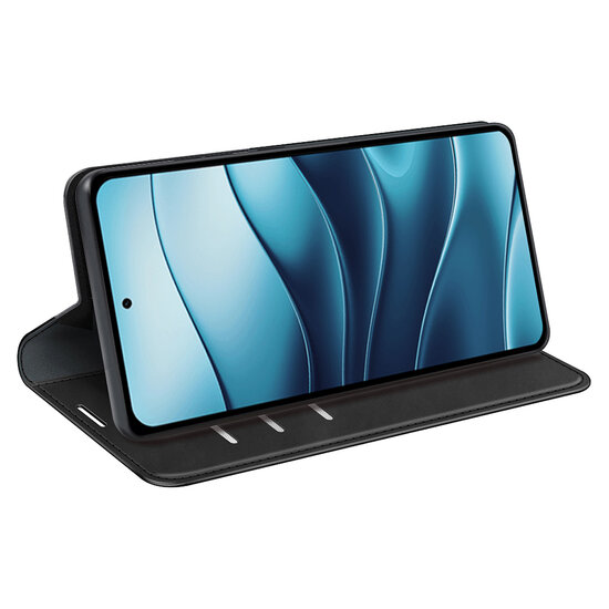 Xiaomi Redmi Note 14 4G Hoesje - MobyDefend Luxe Wallet Bookcase (Magnetische Sluiting) - Zwart
