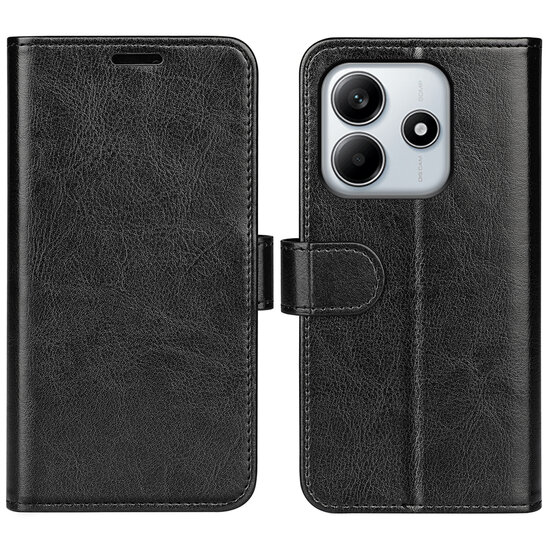 Xiaomi Redmi Note 14 4G Hoesje - MobyDefend Wallet Book Case (Sluiting Achterkant) - Zwart
