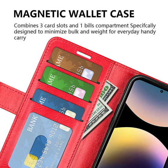 Xiaomi Redmi Note 14 Pro 4G Hoesje - MobyDefend Wallet Book Case (Sluiting Achterkant) - Zwart