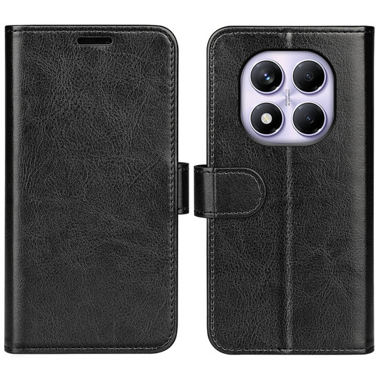 Xiaomi Redmi Note 14 Pro 4G Hoesje - MobyDefend Wallet Book Case (Sluiting Achterkant) - Zwart