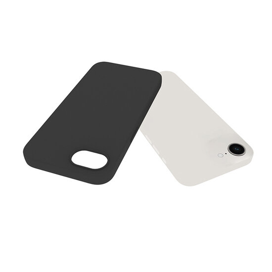 iPhone 16e Hoesje - MobyDefend TPU Backcover - Mat Zwart