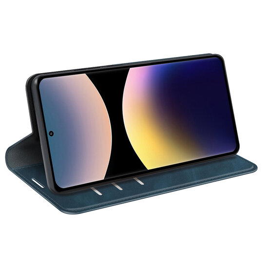 Xiaomi Redmi Note 14 Pro 4G Hoesje - MobyDefend Luxe Wallet Bookcase (Magnetische Sluiting) - Blauw