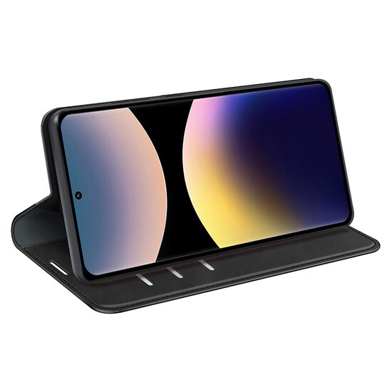 Xiaomi Redmi Note 14 Pro 4G Hoesje - MobyDefend Luxe Wallet Bookcase (Magnetische Sluiting) - Zwart