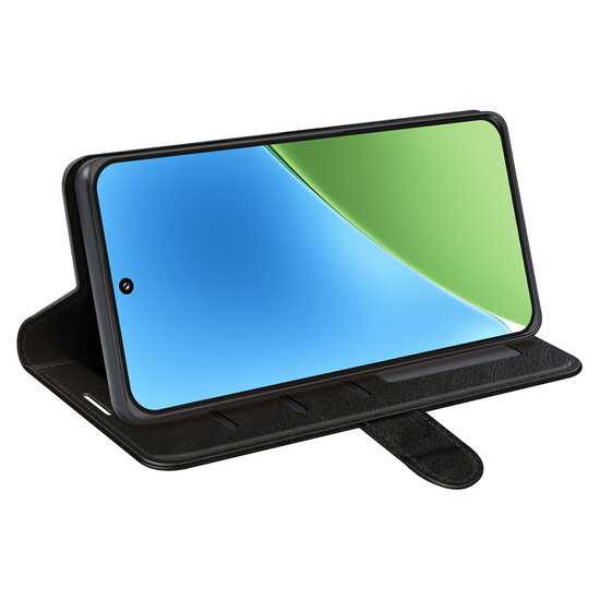 Xiaomi 15 Hoesje - MobyDefend Wallet Book Case (Sluiting Achterkant) - Zwart